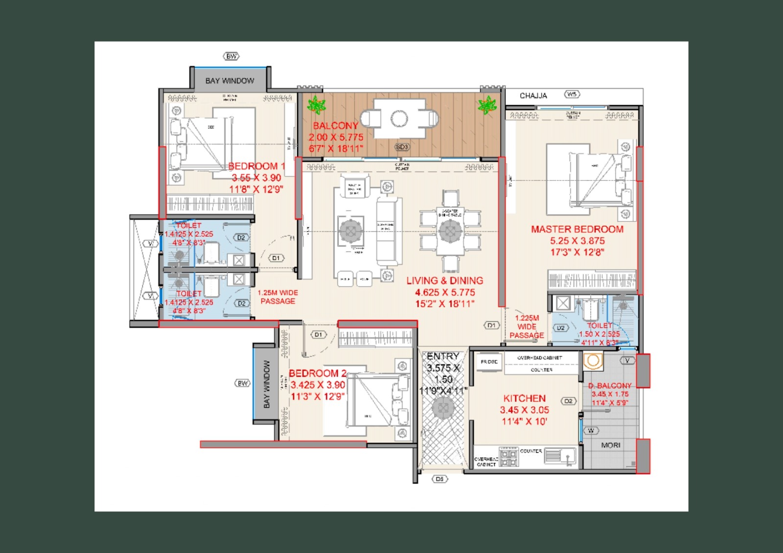 2 BHK Plan