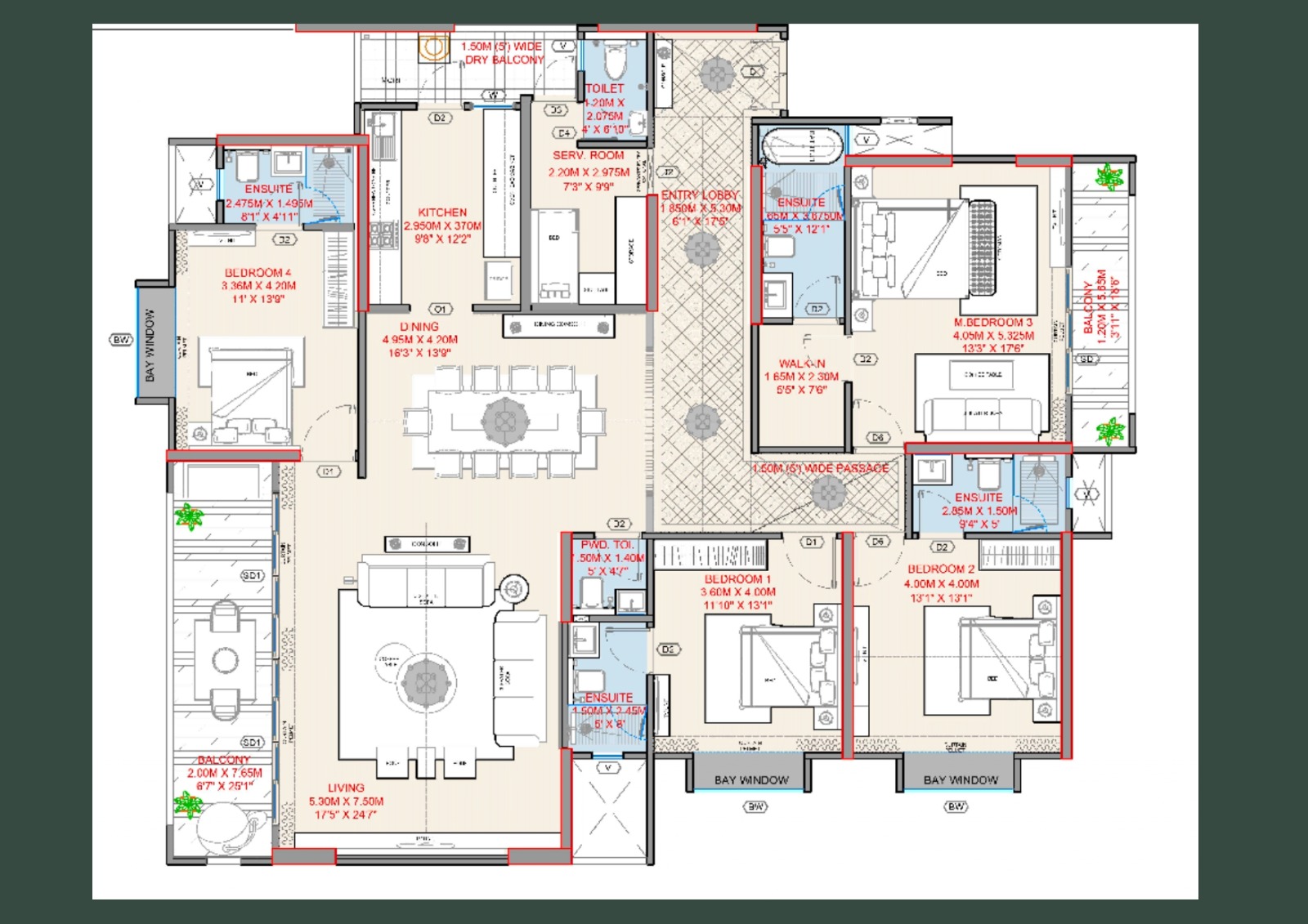3 BHK Plan